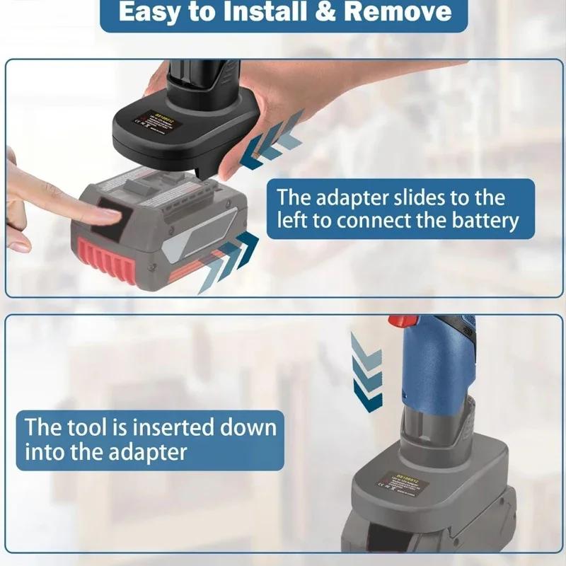 Battery Adapter Converter For Dewalt For Makita/ Bosch/Milwaukee/ 18V Li-Ion Battery Convert to For Bosch 12V Power Tool