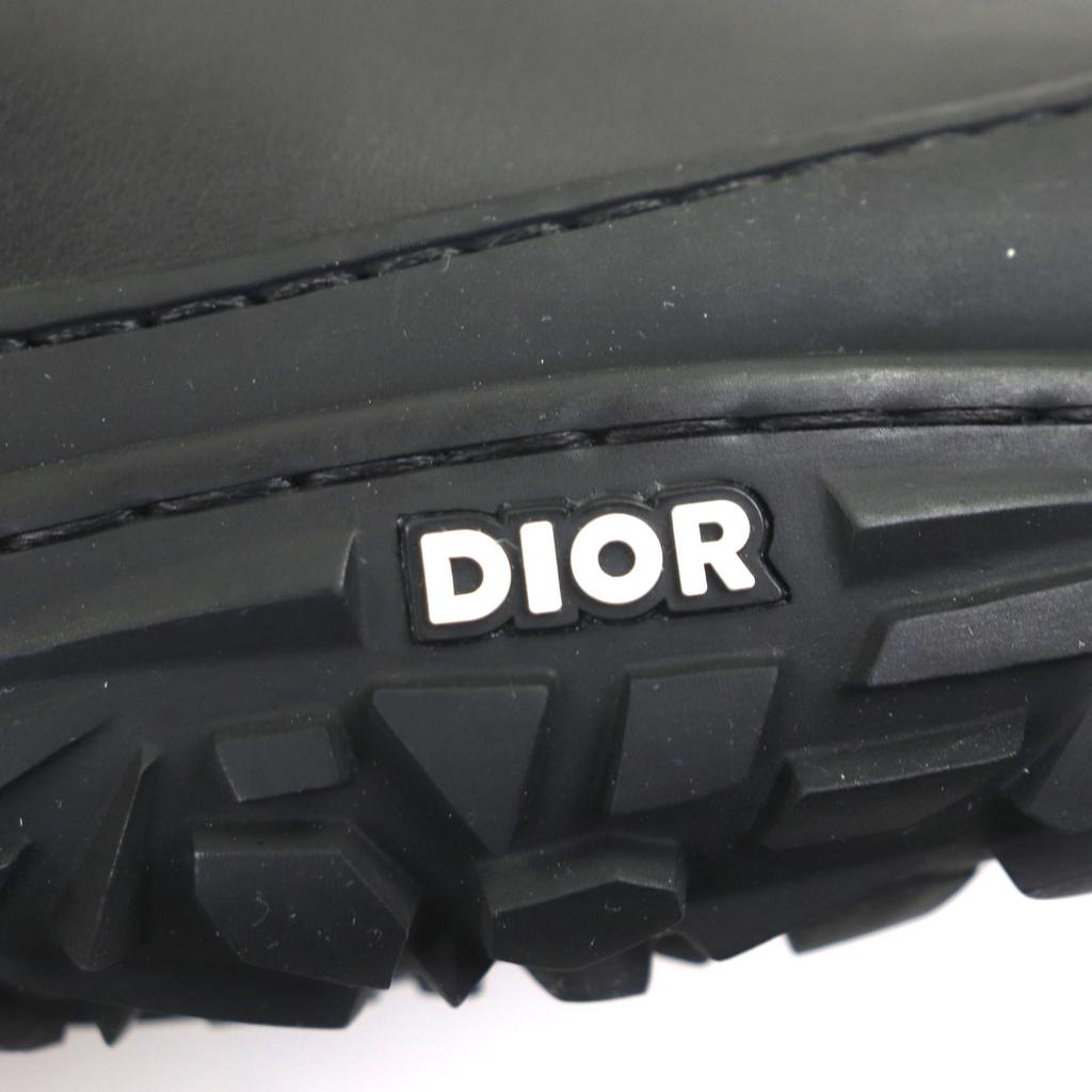 Excellent DIOR Short Boots B28 Black Leather Mens 41 Used