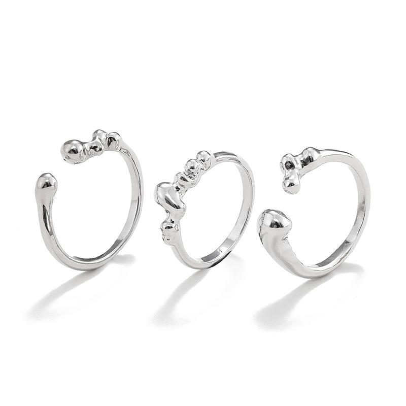 Kenjie INS Irregular Alloy Personality Ring for Women - European and American Open Design, Autumn/Winter Collection.