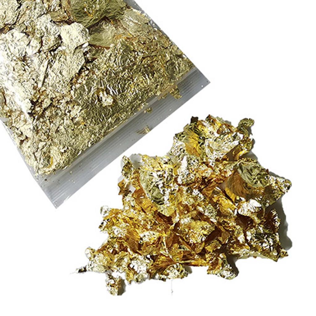 Nails Foil Flakes Glitter Gold Copper Silver Colorful Portable Nails Art Foil Flakes for Party Festival