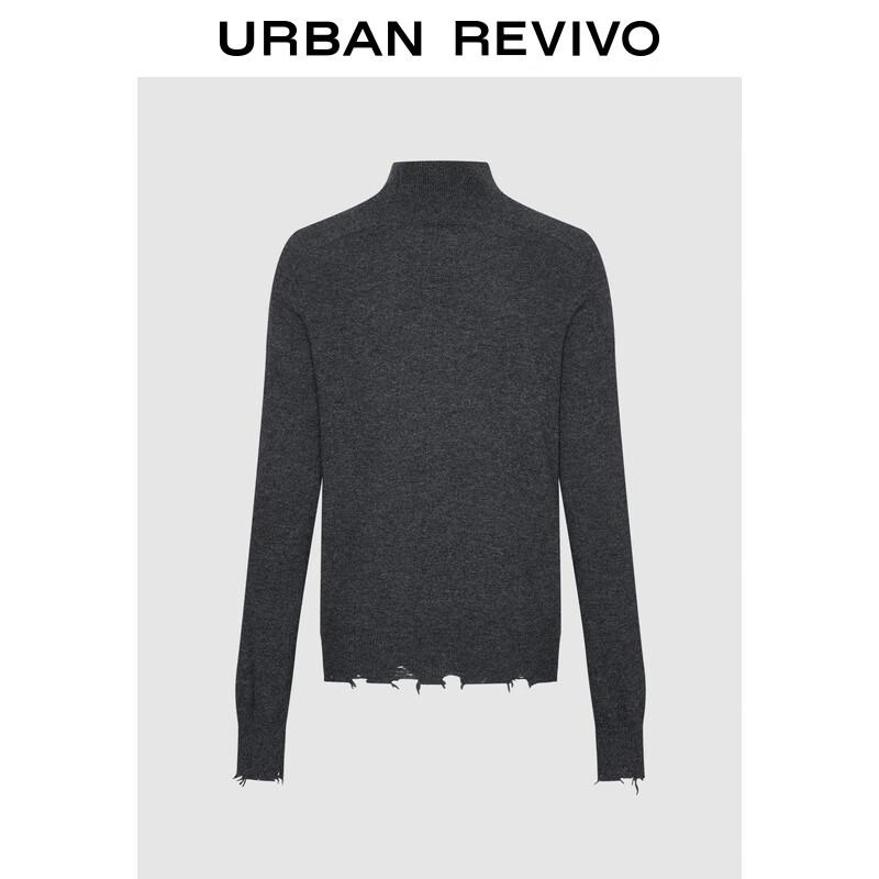 

UR Women s Winter Raw Edge Stand-Up Collar Knit Sweater XL