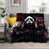 Scr-eam Horror Movie Blanket Flannel Blanket for bed, sofa, Camping, Hiking, Picnic Essentials, gift for family Fan gifts