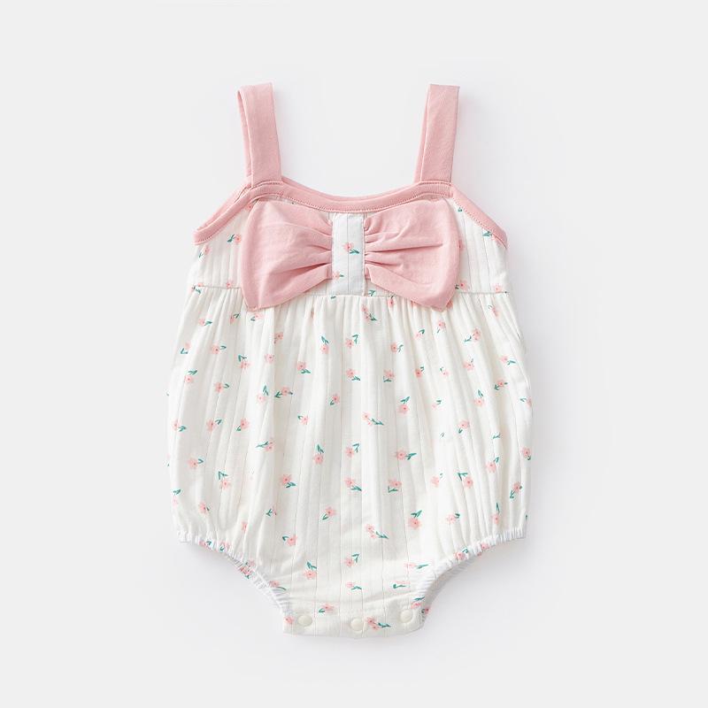 2025 Cute Summer Romper Baby Sling Jumpsuit - Fashion Wrap-around Newborn Girl Bodysuit 3657