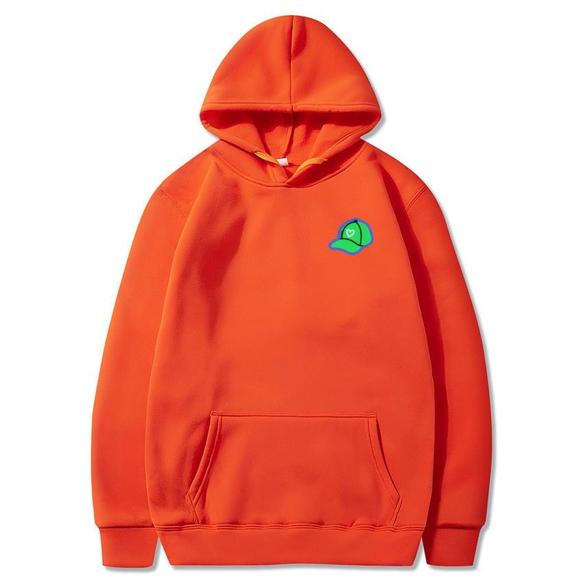 2025 Autumn/Winter New Green Baseball Hat Printed Hoodie Classic College Style Hoodie Daily Fashion Warm Hoodie