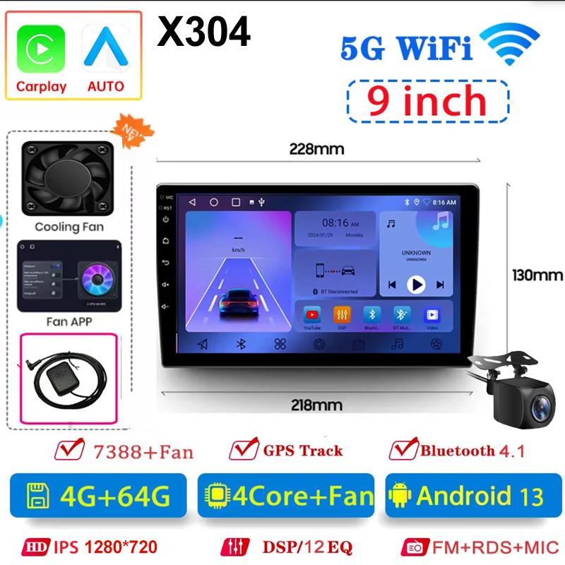 Android 13 Universal 7"/9"/10" 2Din Car Radio Automotive Multimedia Player Wireless Android Auto Carplay Car Stereo Receiver BT