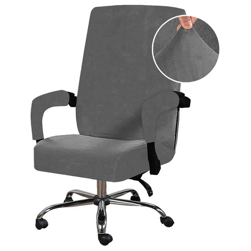 

Эластичный бархатный чехол для офисного кресла, эластичные чехлы на компьютерное игровое кресло, однотонный вращающийся чехол для стула Sillas De Oficina L With Armrest cover