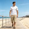 Men's Casual Cargo Shorts Lightweight Breathable Knee Length Summer Shorts with Multiple Pockets for Outdoor Activities and Everyday Wear
