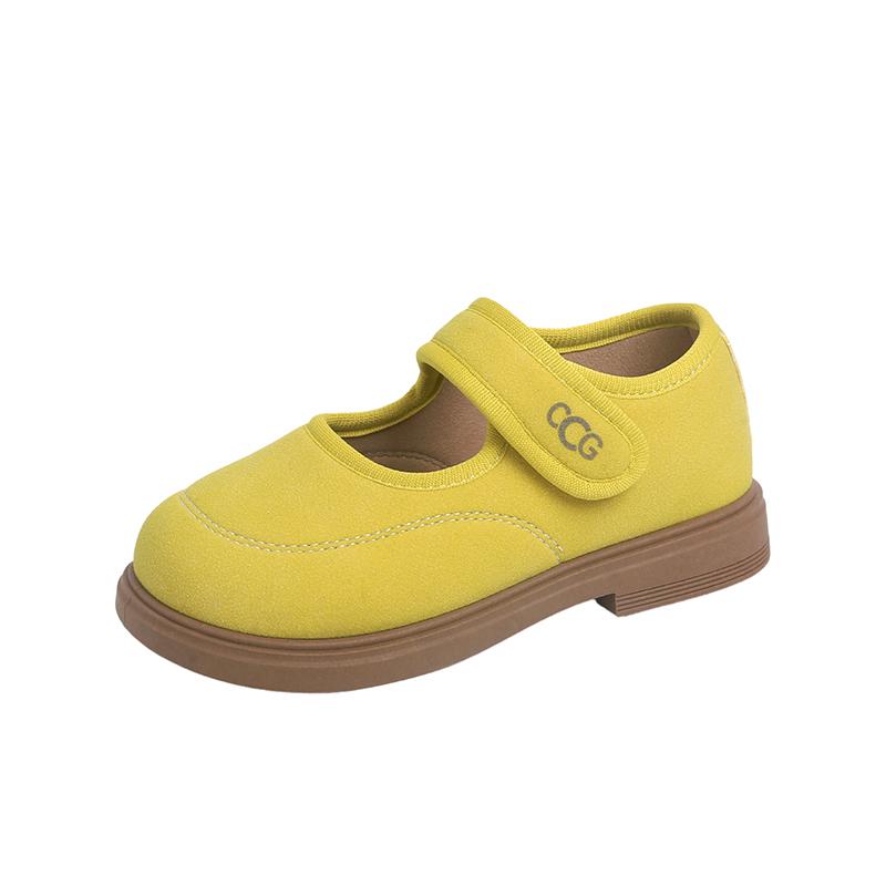 Children's Little Leather Shoes New Girl's Shoes, Little Girl Princess Shoes, Baby Single Shoes, Soft Soled Bean Shoes