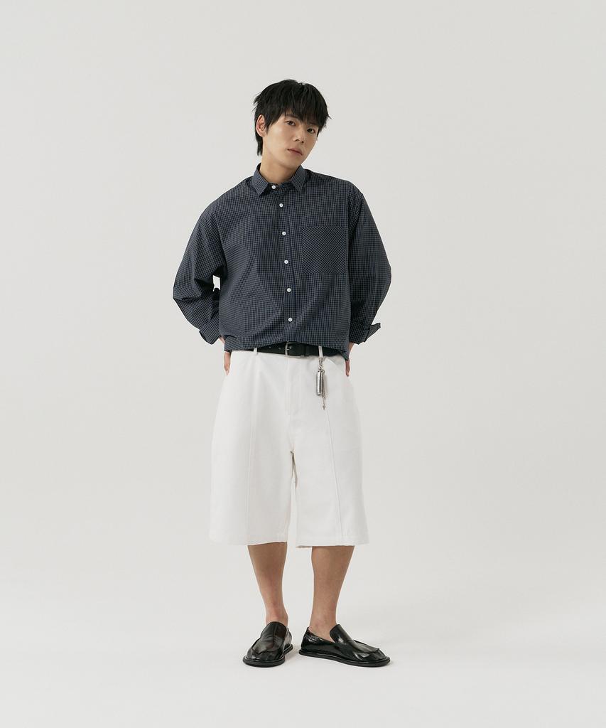 GNOK Flap Check Shirt [Navy]