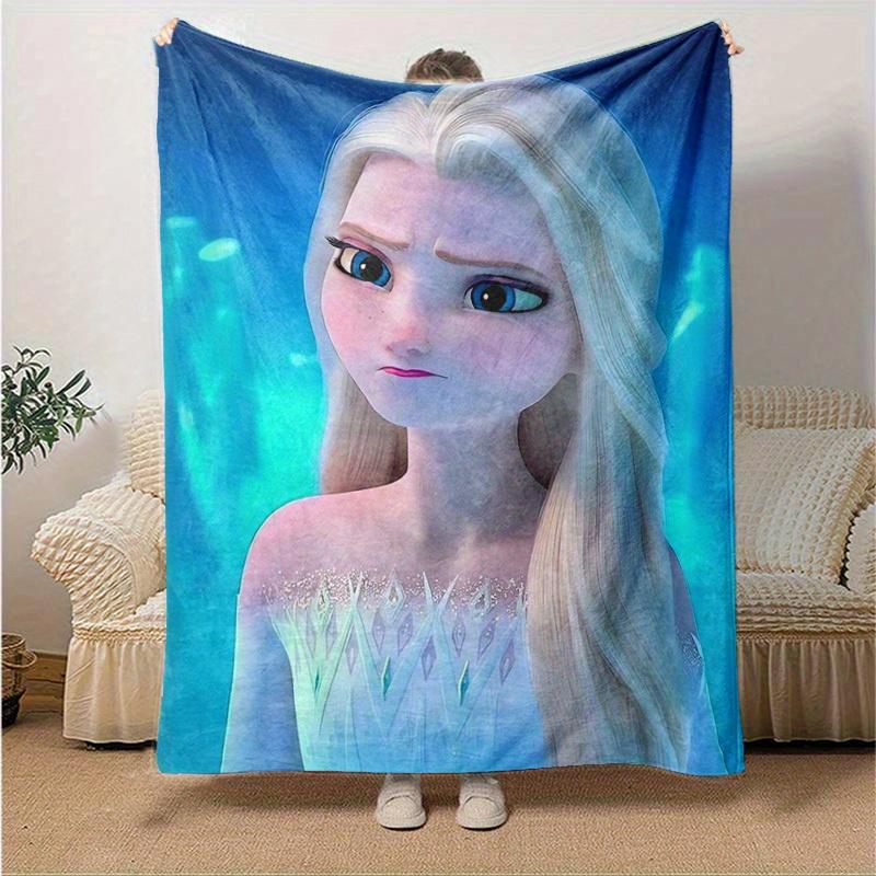 1pc, Elsa Frozen II Queen Elsa Ice Princess Blanket Home Decor, Couch Throw, Outdoor Blanket, Gift, Coverlet Suitable for Bedroom, Living