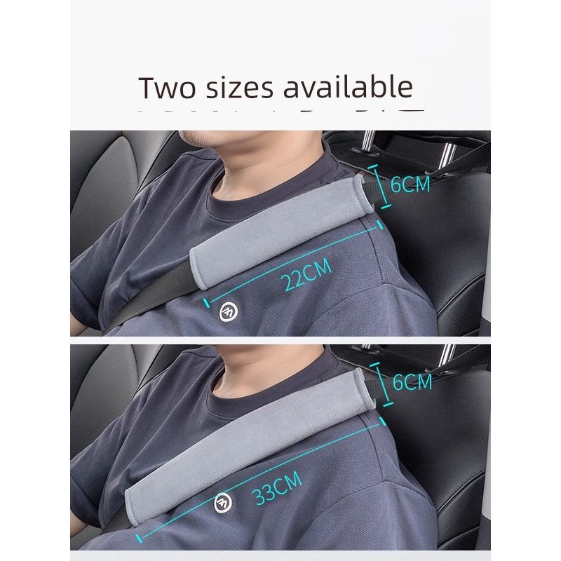 Car Safety Belt Shoulder Pad Cover Long a Pair of Suede Car Safety Belt Protective Cover Shoulder Protective Cover Wear-Resistant Clothes