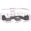 VidaXL 9 Piece Garden Lounge Set with Cushions, Patio Sofas, Patio Furniture Set, Outdoor Furniture, Grey 3222969