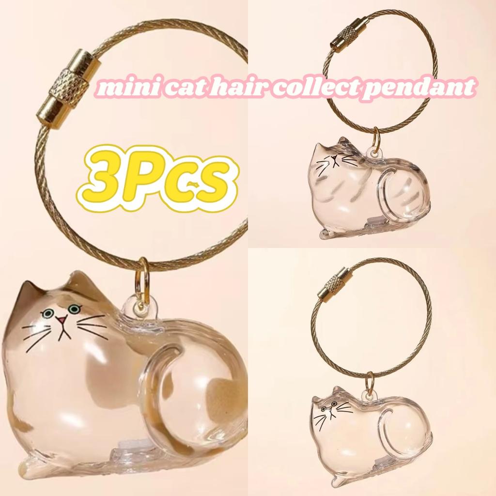 Cat Large Hair Souvenir Pendant Cat Souvenir Pet Hair Capsule Portable Key Chain Pet Hair Collection Pendant Decorative Gifts