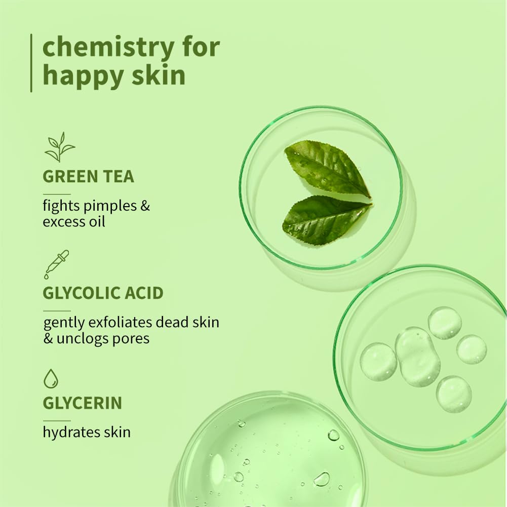 Plum Green Tea Face Toner 200ml Pack for Oily Acne-Prone Skin | Alcohol-Free | Tightens Pores & Controls Oil