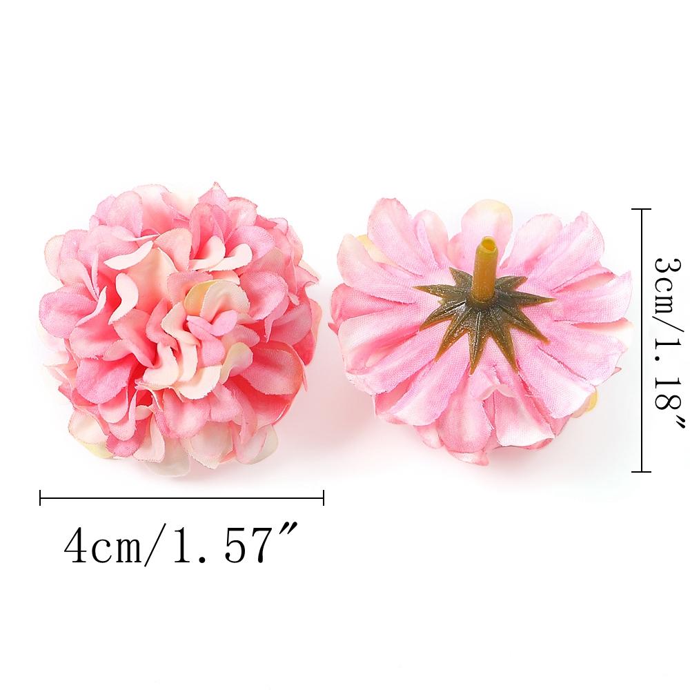 10/20/30Pcs Hydrangea Artificial Flowers Heads 4cm for Home Room Decor DIY Marriage Wreath Accessories Bride Wedding Decoration