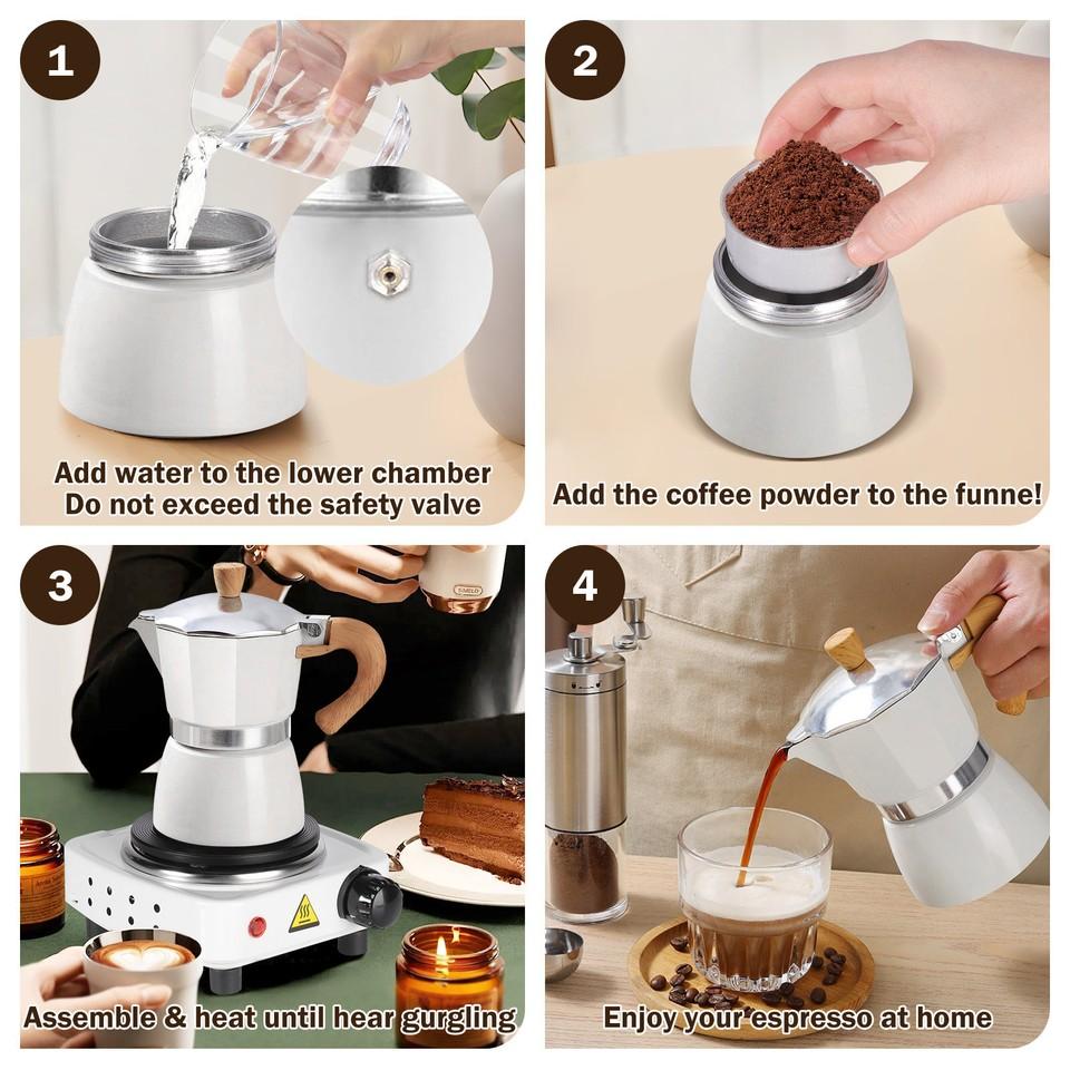 Moka Pot Set Hand Brewed Coffee Set Espresso Maker Coffee Machine Set