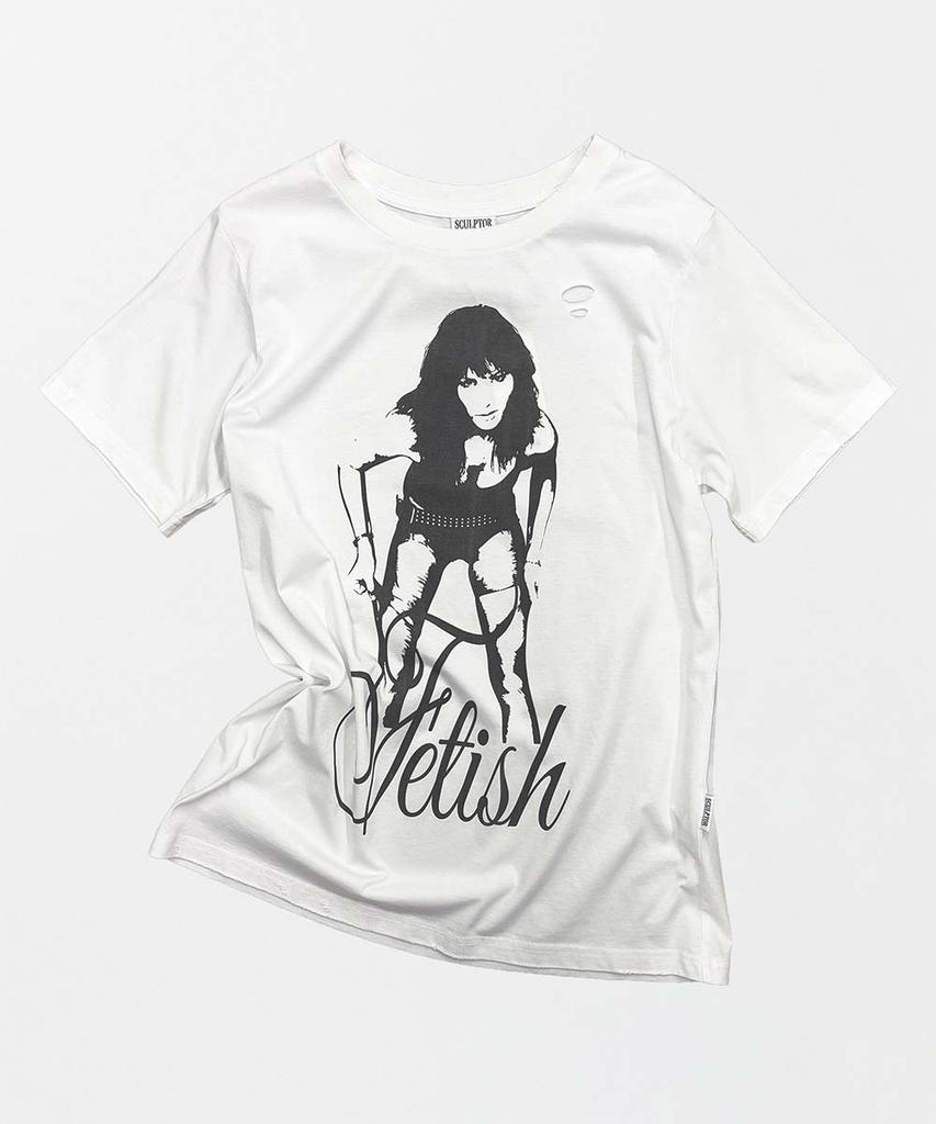 SCULPTOR Distressed Muse Tee White