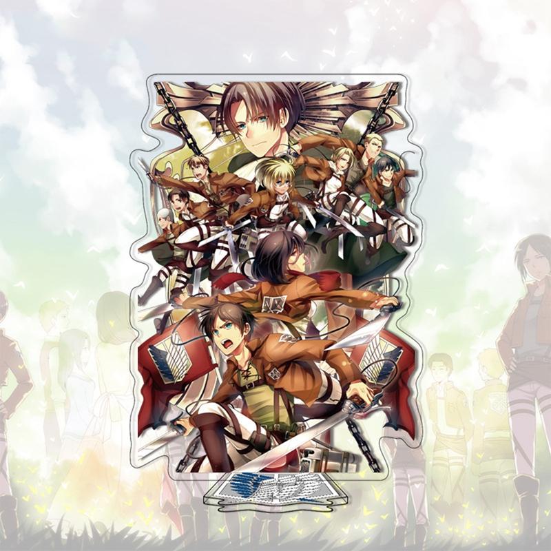 Atak na tytana akrylowy stojak zabawki modele Cosplay Anime figurka dekoracja stojaka figurka kolekcjonerska