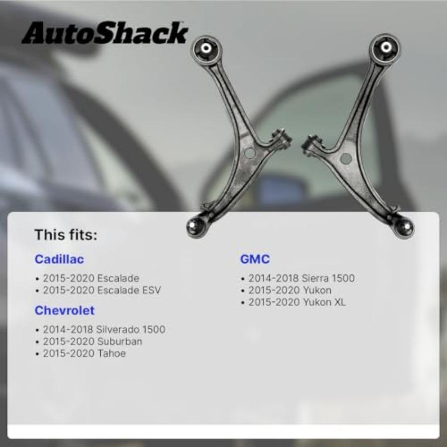 

AutoShack Передние нижние рычаги управления и шаровая опора с втулками Замена для 20142018 Chevrolet Silverado 1500 20142018 GMC United States