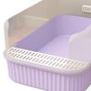 Litter Pan Practical Open Top Kitten Box Anti Splashing Removable High Sides Large Cat Bedpan