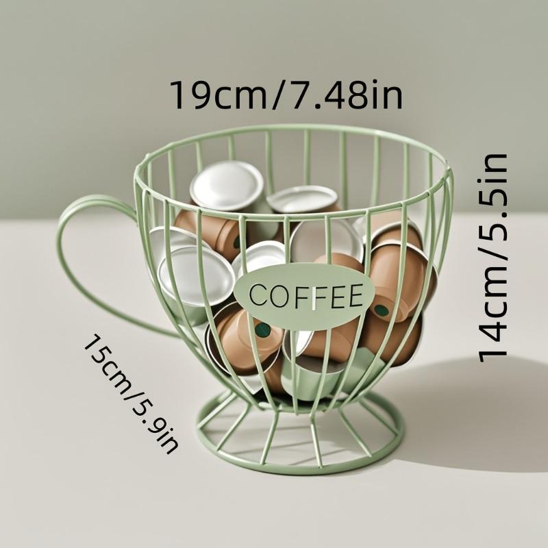 Großer Metall-Kaffeekapselhalter, Präsentationsständer, Kaffeekapsel-Organizer, Café-Bar-Display, Küchenaufbewahrungszubehör