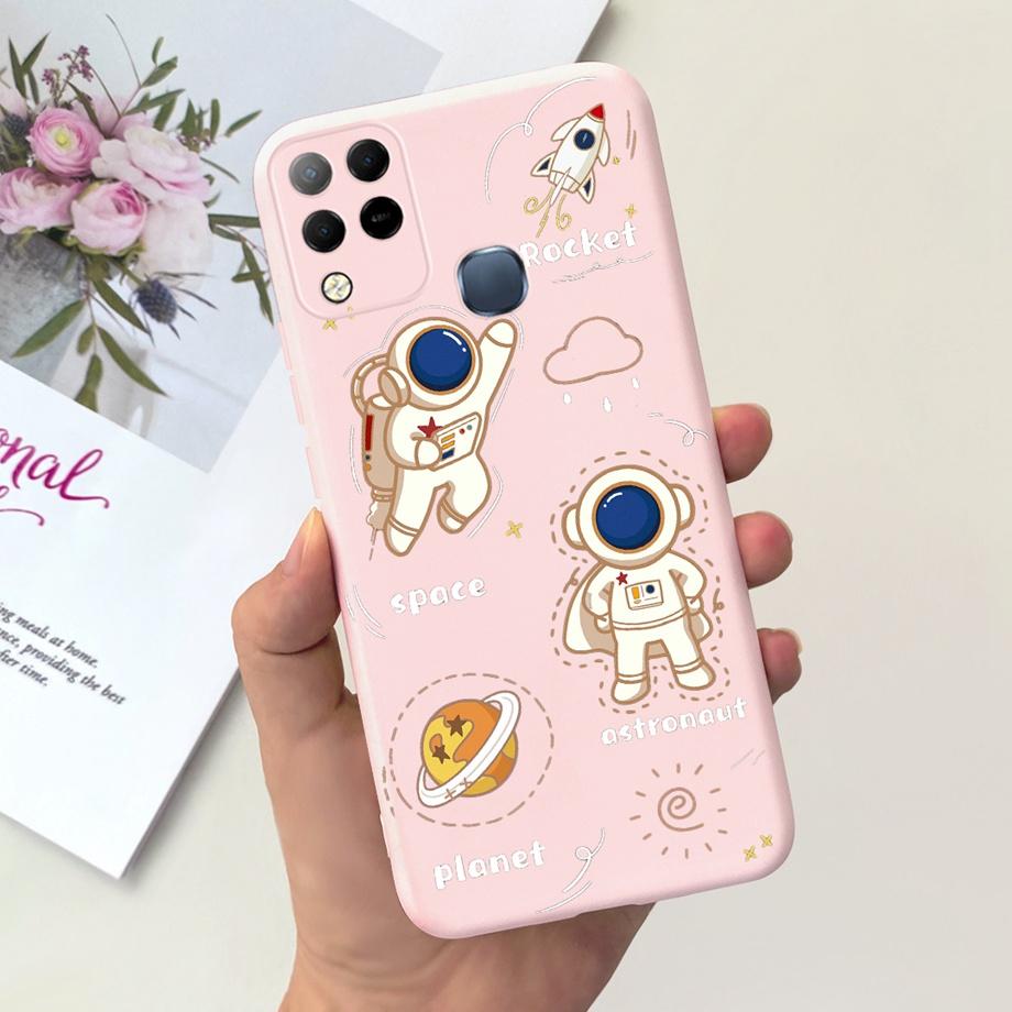 Für Infinix X689F X689 Hülle Infinix Hot 11 G37 Hot 10S NFC 10T Coque Funda Weiches Silikon Kamera Geschützt Schwarze Katze Weltraummann