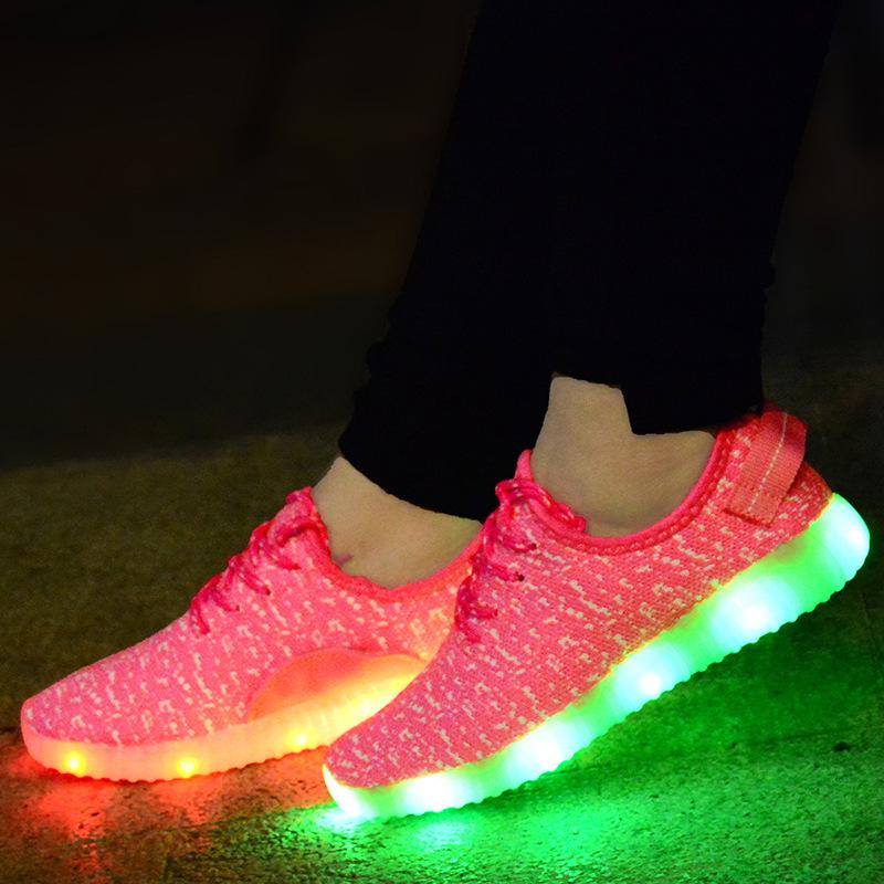 USB Coconut Luminous Shoes Led Light Shoes Fashion Men's and Women's Sports Shoes, Factory Coconut Shoes