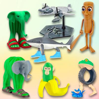 Tung Tung Sahur Figure Juguete TungTung Sahur Tralalero Tralala Toy Tralalero Tralala Shark 3D Printed Doll Keychain Children