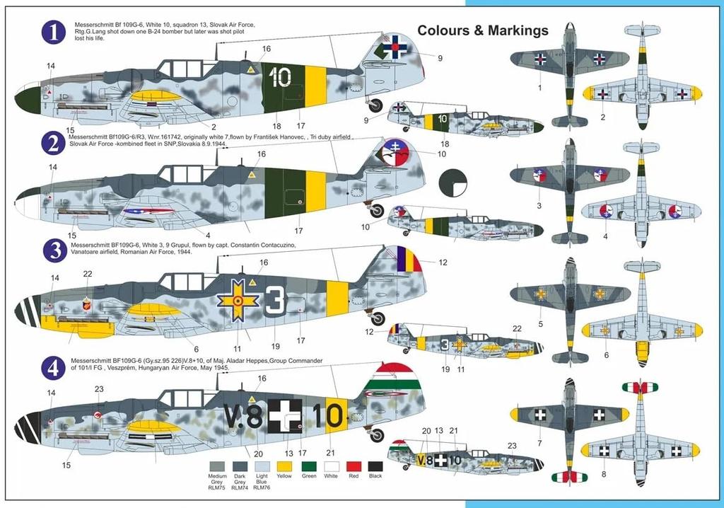 AZ Model Danube Basin Countries Premium Edition Plastic Model Kit AZMP7201 1/72 Bf109G-6