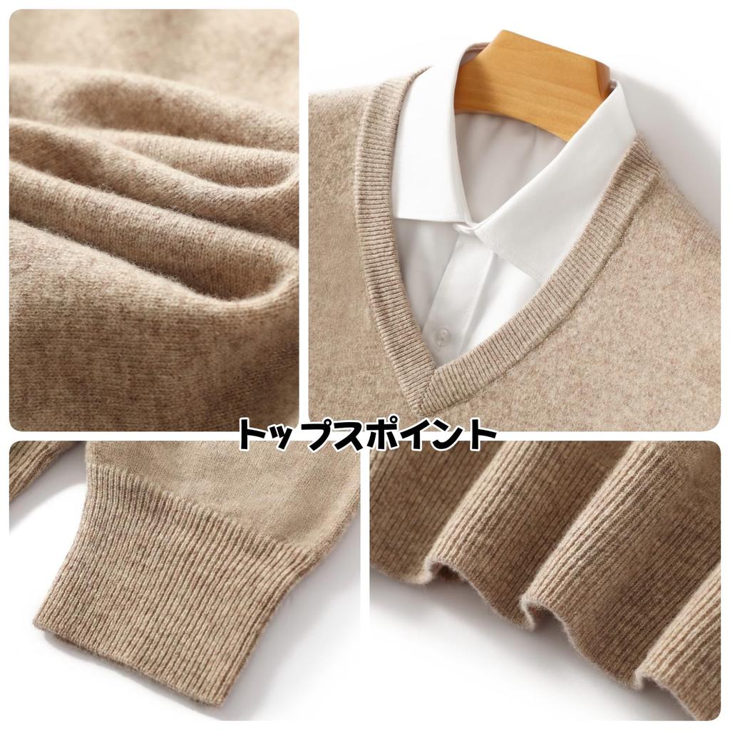 GDenFrog Winter Knit Long Solid Ribbed Knit Cashmere Spring Men's V-Neck Sweater, 100% Wool, Sleeve, Color, Warm, Sweater, Business, Casual, Autumn,