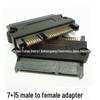 SATA 22-Pin 7+15 Male To Female Adapter for Power and Data