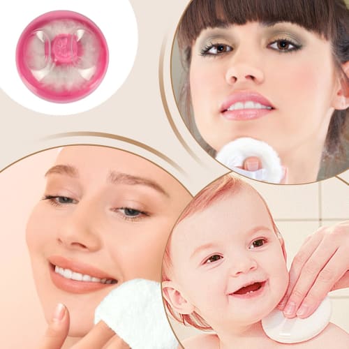 Domezen Body Powder Puff & Container - Baby Powder Box with Included Puff for After-Bath Skincare - Portable, Everyday Care, Travel Essentials for Bab