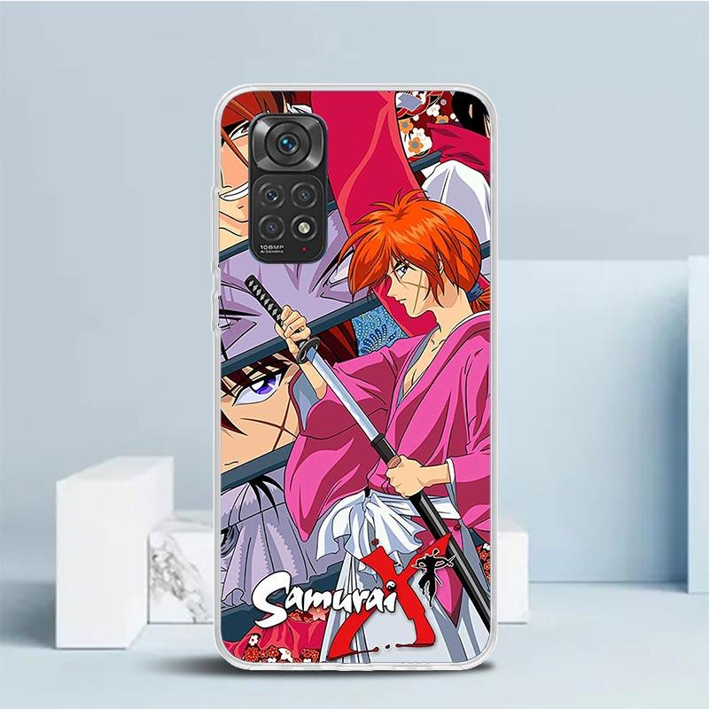 Rurouni Kenshin Anime Phone Case For Xiaomi Redmi Note 15 14 14S 13 12S 12 Pro Plus 11S 11 11T 11E 10S 10 + Soft TPU Back Cover