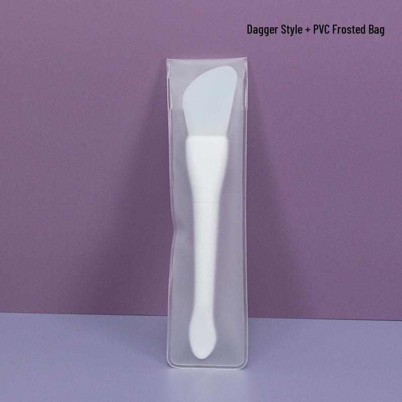 Dual-Headed Silicone Mask Brush & Spoon - Fishtail Design for Facial Application