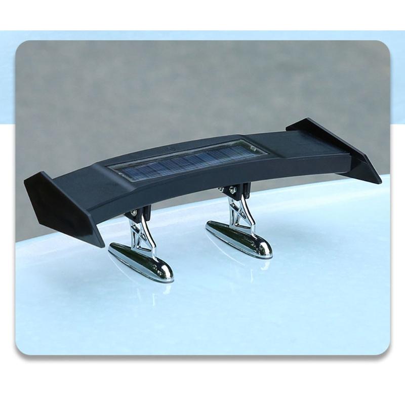 Adjustable Solar LED Rear Spoiler Wing Racing Flashing Lamp Air Deflector Decor