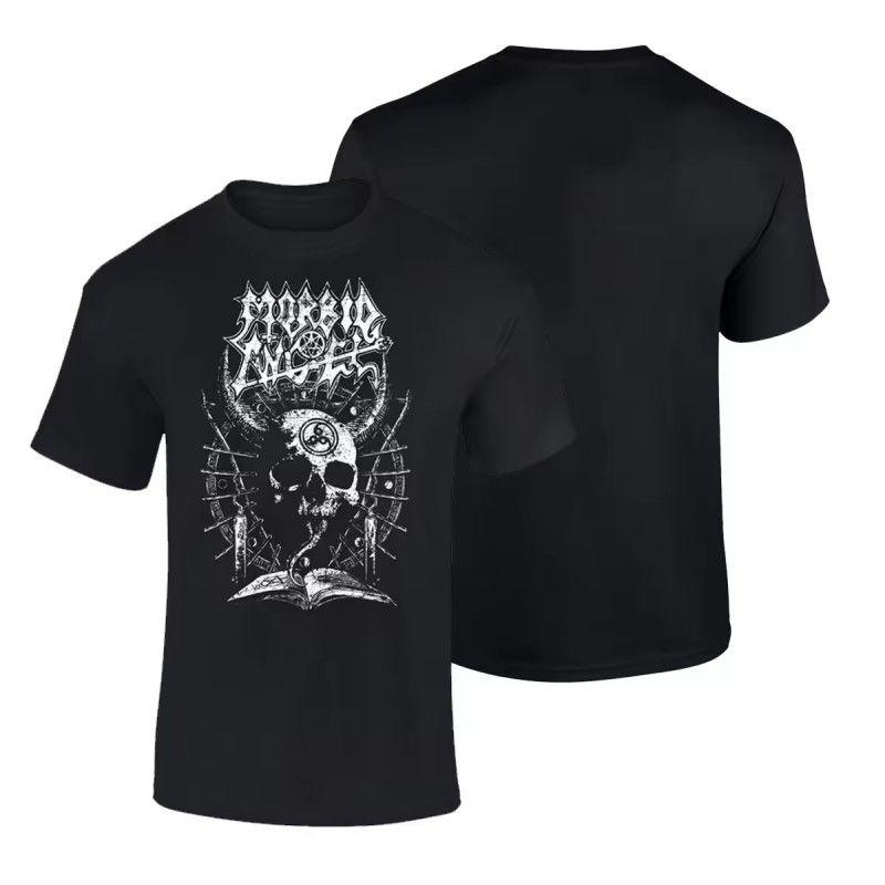 2025 Summer New Men's Printed Crew Neck T-shirt Popular in Europe and America Mayhem Chaos Band Printed Short Sleeves