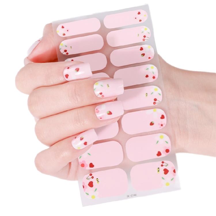Valentine's Day Full Wrap Nail Stickers Nails Polish Strips Adhesive DIY Nails Art Decals Manicure Accessories