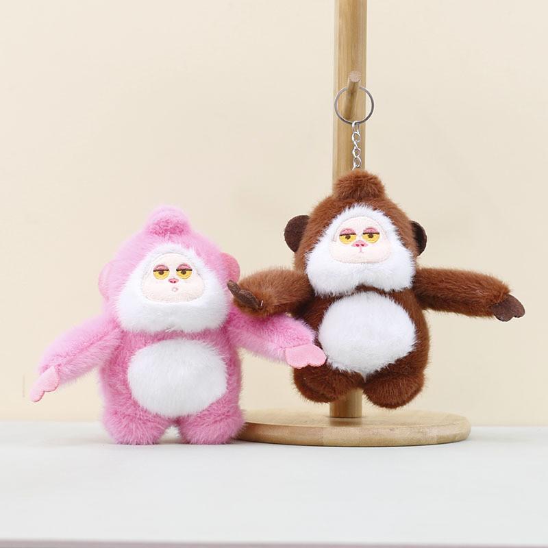 King Cute Kong Keychain Cartoon Stuffed Monkey Plush Toy Perfect Keyring Doll