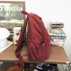 Lightweight Travel Backpack Women Large Capacity Backpack Solid Color Student Schoolbag
