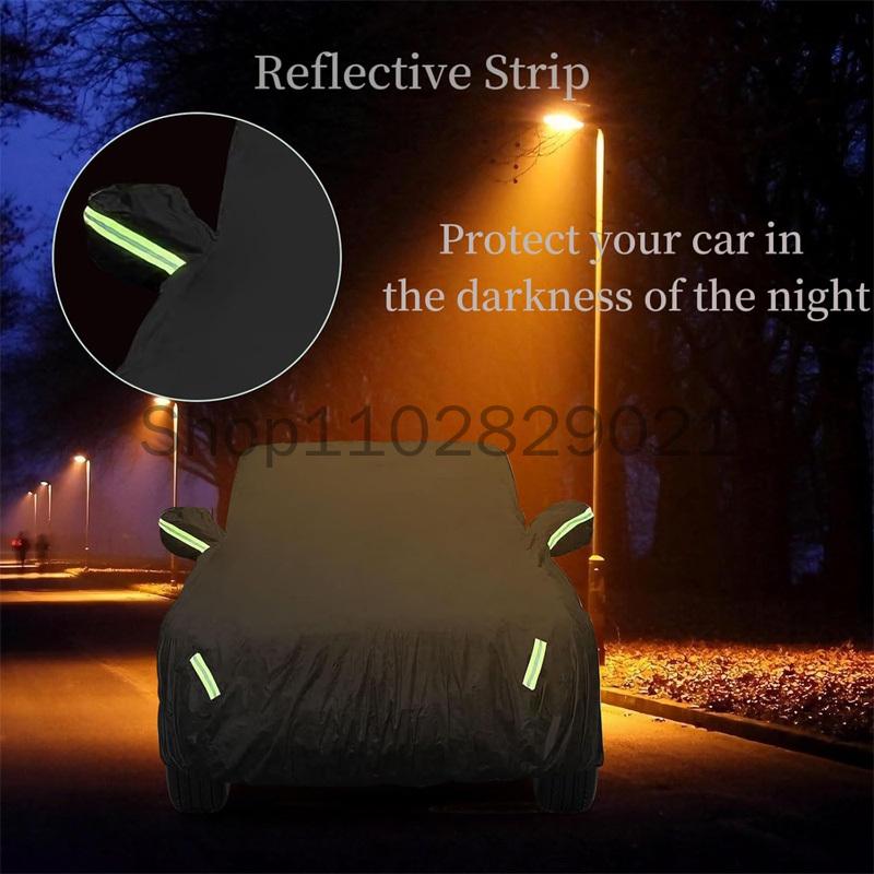 Outdoor Full Vehicle Cover For Jaguar XF - Side Zipper Design, Waterproof Dustproof Sun Protection Car Cover