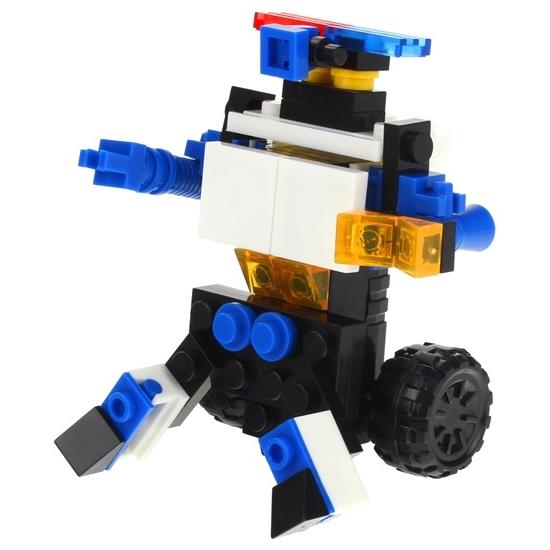 Construction Blocks 4in1 Police Police Car Robot Airplane Set 4 Pieces