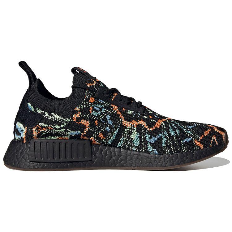 Adidas NMD_R1 Primeknit Μαύρα Glitch Unisex Αθλητικά Παπούτσια Core-Black Gum G57941
