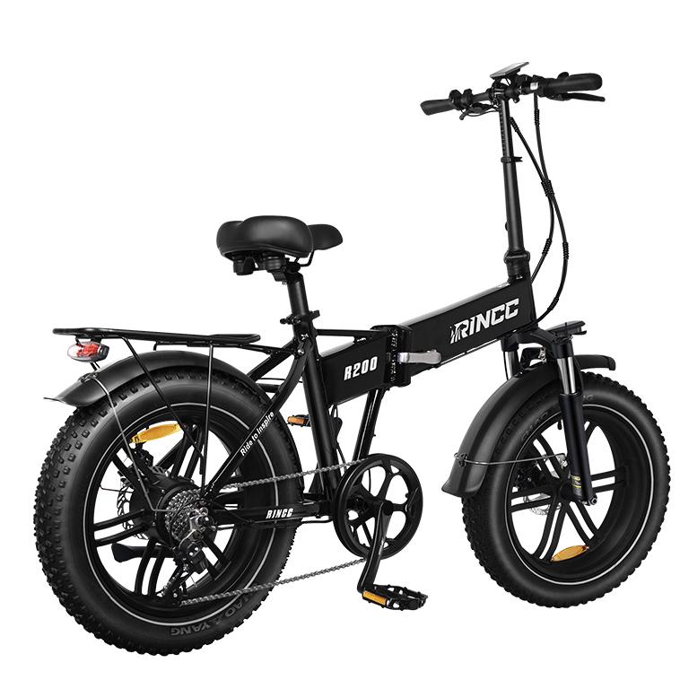 Rincc R200 All-Terrain Folding Adult Electric Bicycle 750W Motor 50KM/H Top Speed 20 Inch Fat Tires 48V15AH Battery City Commuting Electric Bike