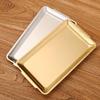 Korean Style 304 Stainless Steel Gold Square Grill & Serving Plate