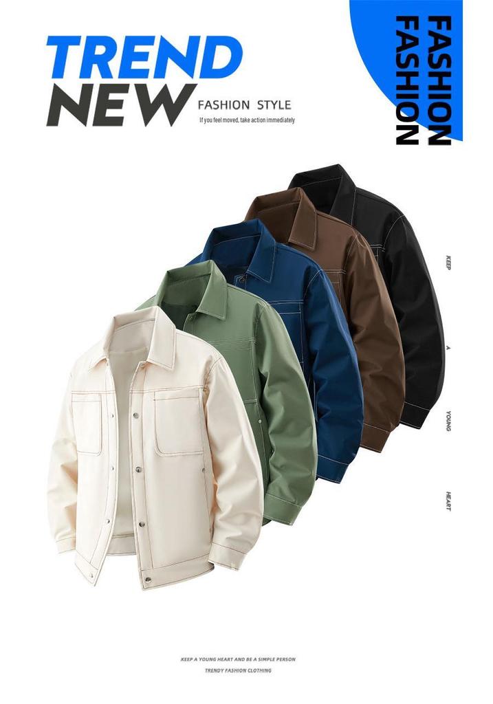 Men's Spring/Autumn Fashionable Lightweight Workwear Jacket