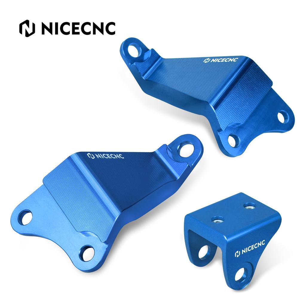 NICECNC ATV Upgraded Engine Stays Brackets for Yamaha Raptor 700 700R 2008-2024 T6-6061 Aluminum ATV 700 Raptor Engine Mount