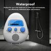Bathroom Shower Radio, AM/FM Waterproof Speaker with Built-in Strap and Adjustable Volume, for Pool, Beach, Home, Party, Travel, and Outdoor Use