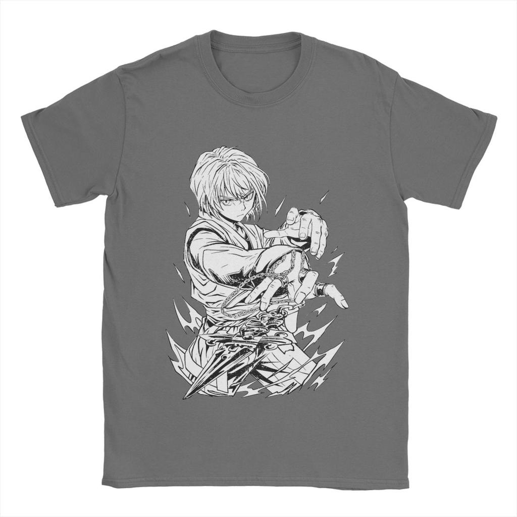 The Chain Of Vengeance Kurapika Hxh Anime Men T Shirt Vintage Tees Short Sleeve Crew Neck T-Shirt Cotton Plus Size Tops