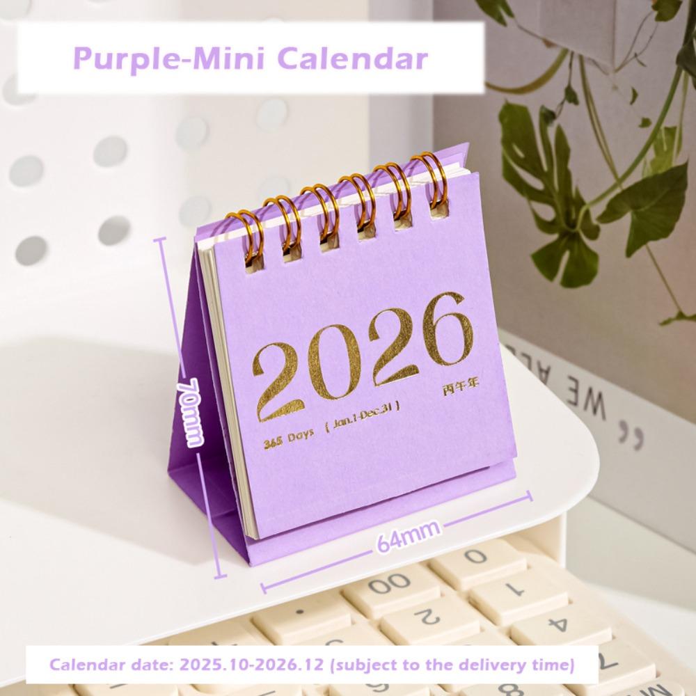 INS Mini 2026 Calendar Double Coil Portable Desk Calendar Calendar Ornaments New Year Gifts