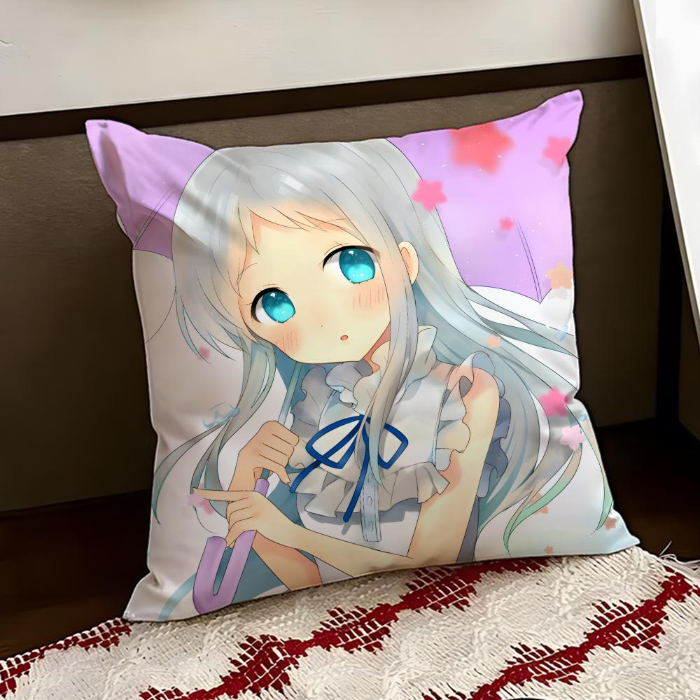 Anohana The Flower WeSaw ThatDay Cushion Cover Reversible Soft Durable Pillow Cover Home  Car MultiScene Use for Daily Comfort